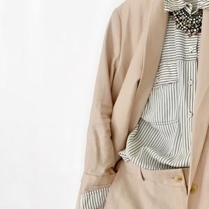 Oversized H&M Linen like Suit Jacket Blazer